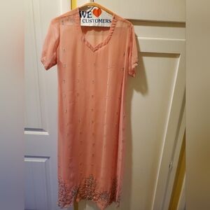 Sari with drawstring pants with wrap